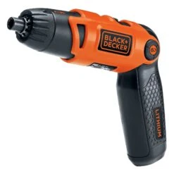Black & Decker Cordless Screwdriver With Pivoting Handle, USB Charger And 2 Hex Shank Bits
