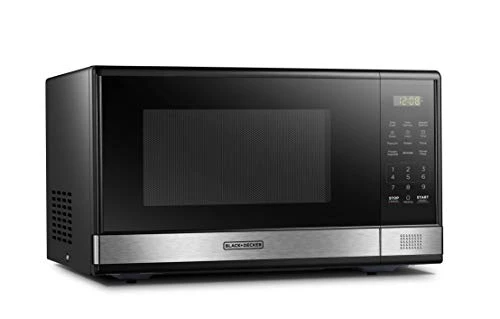 Black & Decker EM031MB11 Digital Microwave Oven With Turntable Push-Button Door, 1000W,1.1cu.ft, Stainless Steel & 4-Slice Toaster Oven With Natural Convection, Stainless Steel, TO1760SS - Image 2