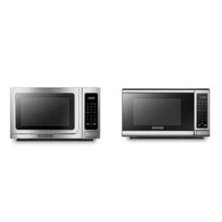 Black & Decker EM036AB14 Digital Microwave Oven With Turntable Push-Button Door, Child Safety Lock, Stainless Steel, 1.4 Cu.ft & EM720CB7 Digital Microwave Oven With Turntable Push-Button Door,0.7 Cu.ft