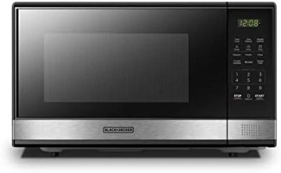 Black & Decker Digital Microwave Oven With Turntable Push-Button Door, Child Safety Lock, Stainless Steel, 0.9 Cu Ft - Image 9
