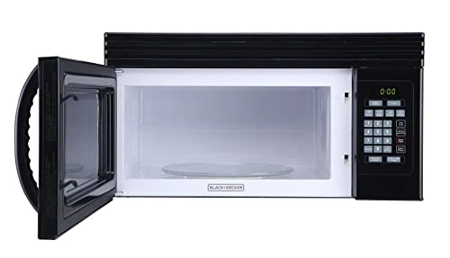 Black & Decker Range Microwave With Top Mount Air Recirculation Vent, 1.6-Cu. Ft. 1000-Watt, Incandescent Lighting, Safety Lock - Image 2