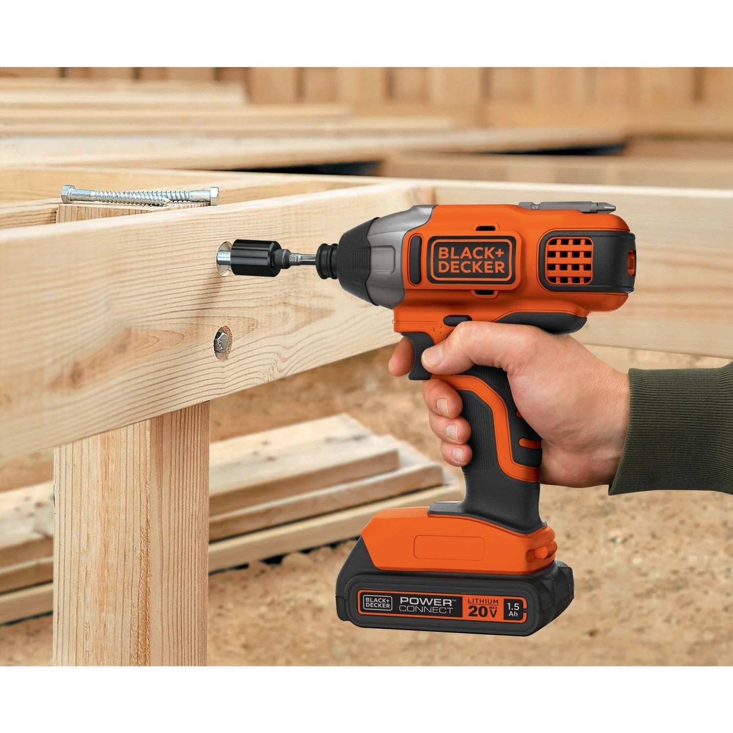 Black & Decker 20V MAX* POWERCONNECT™ 1/4 In. Cordless Impact Driver Kit - Image 2