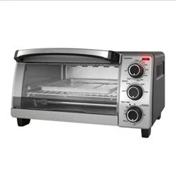Black & Decker Lack & Decker™ 4-Slice Toaster Oven Fits 9" Pizza, Grey
