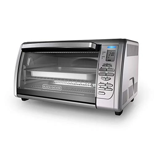 Black & Decker 02648008504 Countertop Convection Toaster Oven, Silver, CTO6335S