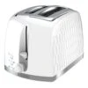 Black & Decker TR1250WD Honeycomb Collection 2-Slice Toaster With Premium Textured Finish, White