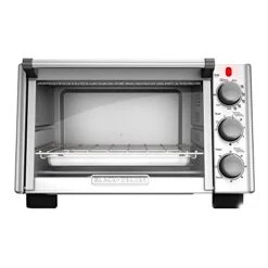 Black & Decker 6-Slice Convection Countertop Toaster Oven, Stainless Steel/Black, TO2050S