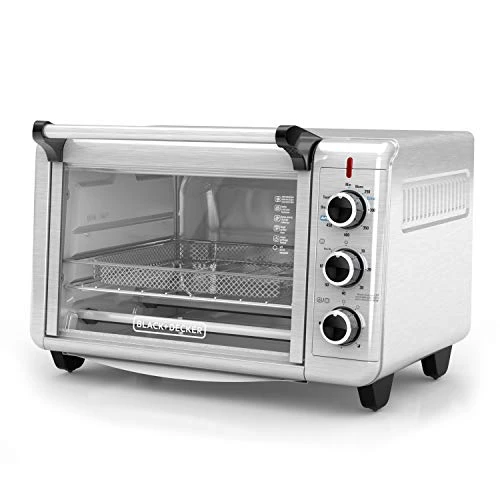 Black & Decker Crisp 'N Bake Air Fry Toaster Oven, Stainless Steel, TO3215SS, 6 Slice