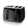 Black & Decker 4-Slice Toaster, Extra-Wide, Black, TR1410BD,10.91x11.54x7.71