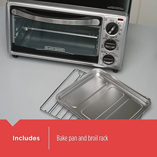 Black & Decker 4-Slice Convection Oven, Stainless Steel, Curved Interior Fits A 9 Inch Pizza, TO1313SBD - Image 2