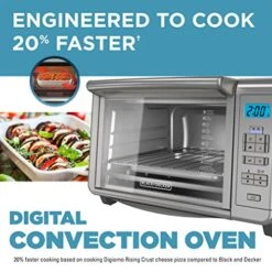 Black & Decker 6-Slice Digital Convection Countertop Toaster Oven, Stainless Steel, TO3280SSD