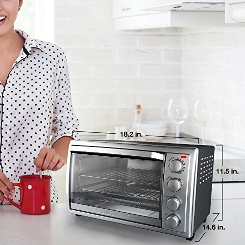 Black & Decker Lack+Decker WCR-076 Rotisserie Toaster Oven, 9X13, Stainless Steel - Image 7