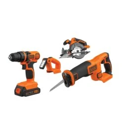 Black & Decker 20V MAX* Power Tool Combo Kit, 4-Tool Cordless Power Tool Set With 2 Batteries And Charger