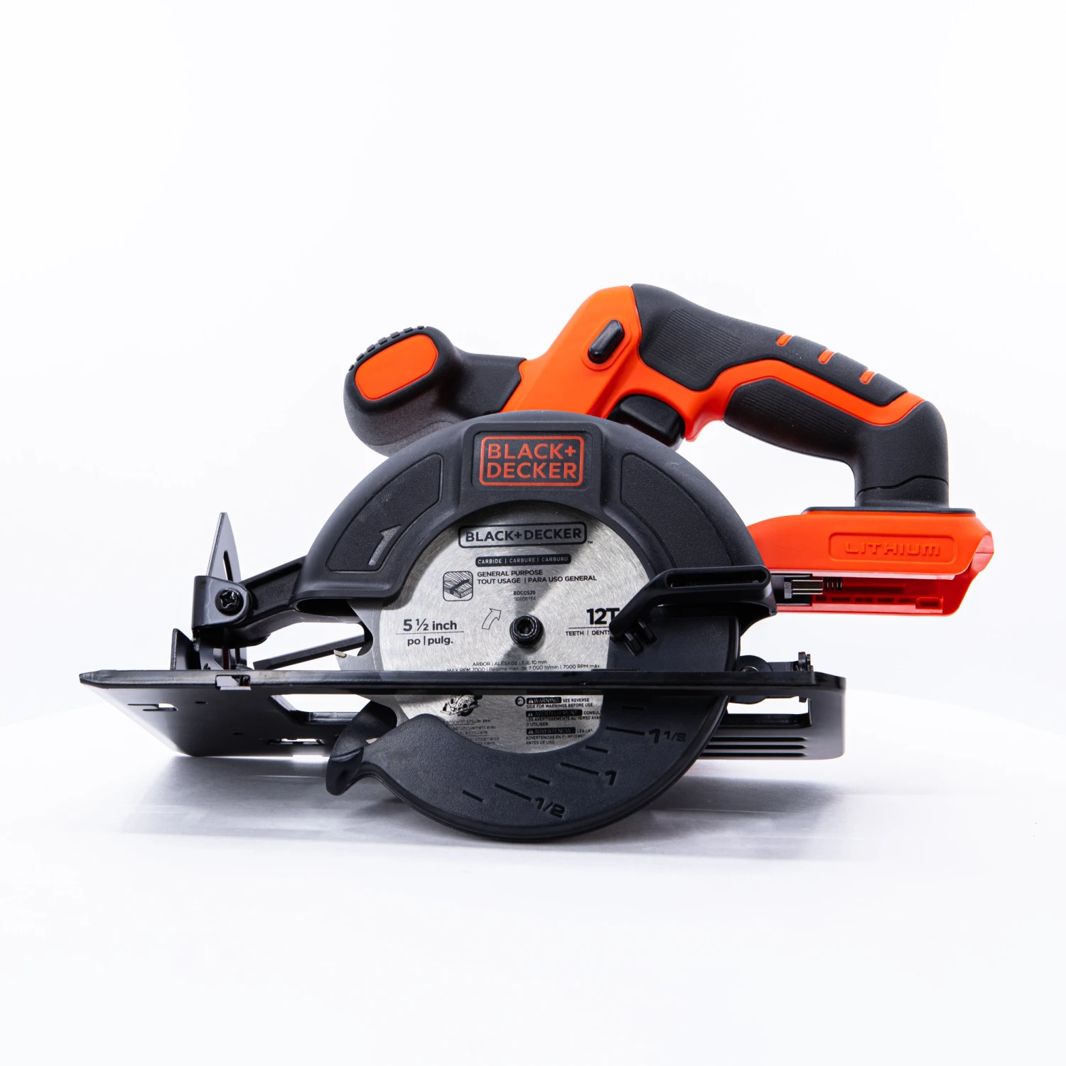 Black & Decker 20V MAX* POWERCONNECT™ 5-1/2 In. Cordless Circular Saw, Tool Only - Image 4