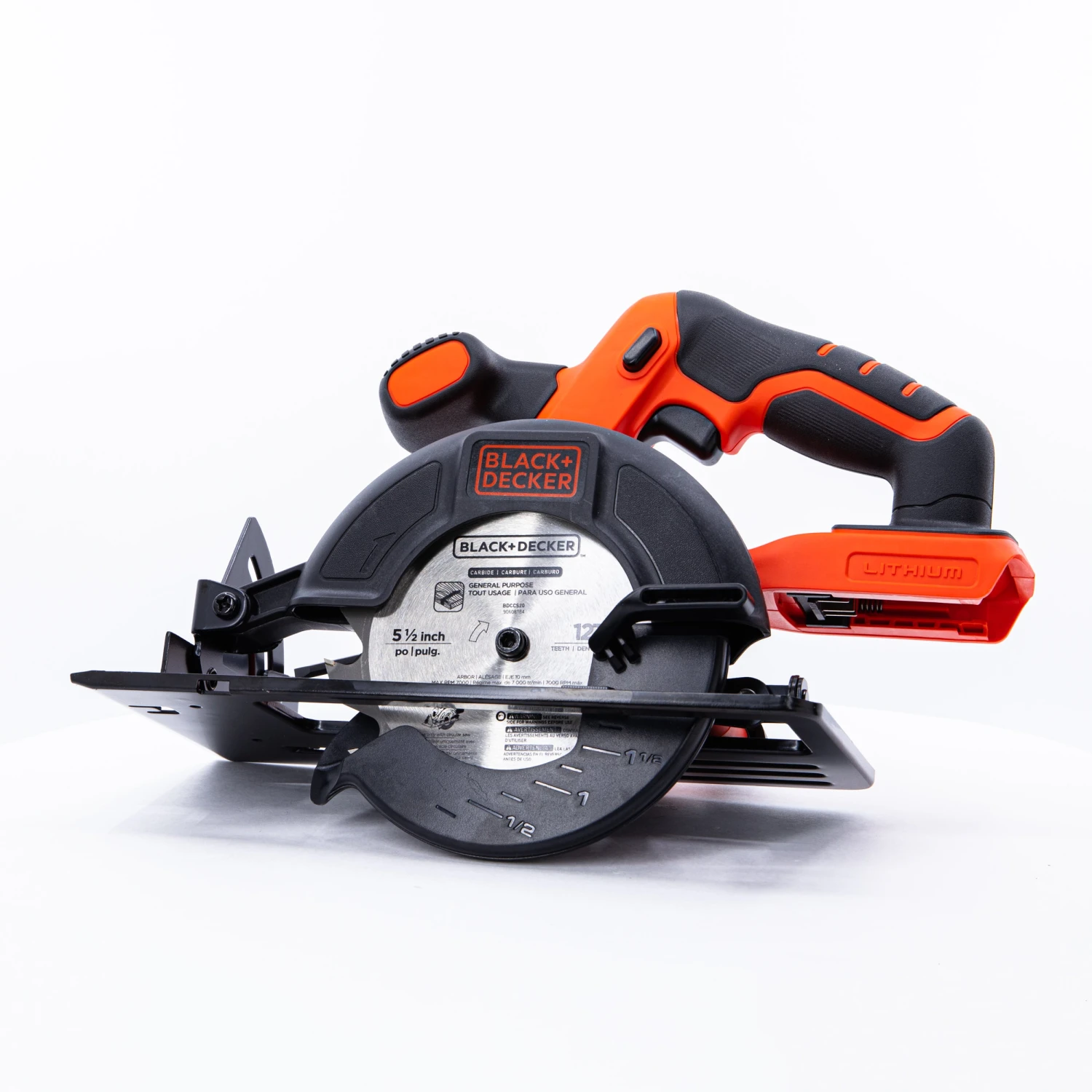 Black & Decker 20V MAX* POWERCONNECT™ 5-1/2 In. Cordless Circular Saw, Tool Only - Image 5