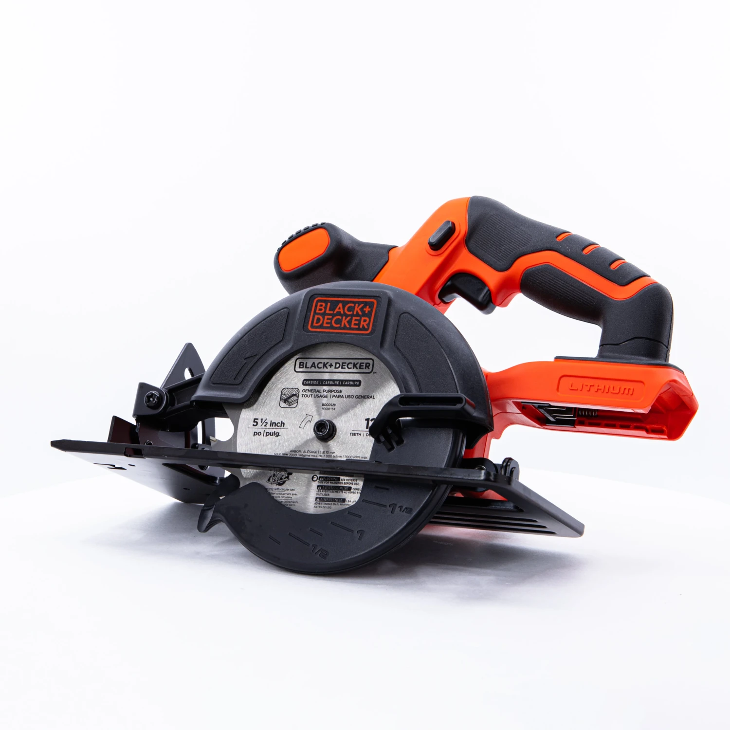 Black & Decker 20V MAX* POWERCONNECT™ 5-1/2 In. Cordless Circular Saw, Tool Only - Image 6