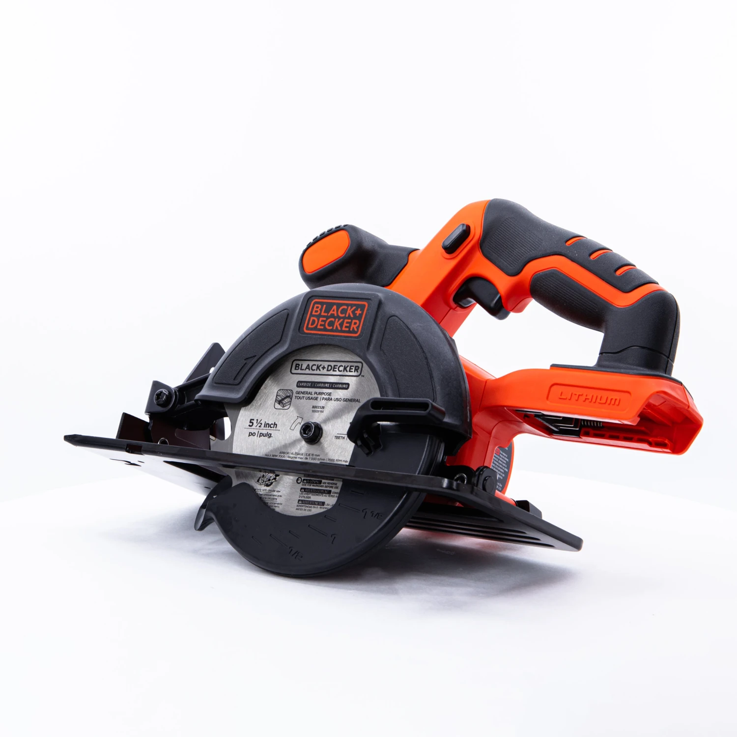 Black & Decker 20V MAX* POWERCONNECT™ 5-1/2 In. Cordless Circular Saw, Tool Only - Image 7