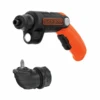 Black & Decker 4V MAX* Cordless Screwdriver With Led Light And Right Angle Attachment Combo Kit