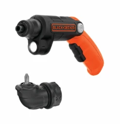 Black & Decker 4V MAX* Cordless Screwdriver With Led Light And Right Angle Attachment Combo Kit
