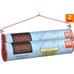 Black & Decker Hanging Fly Trap Paper Roll Sticky Glue Paper, 30 Foot Roll