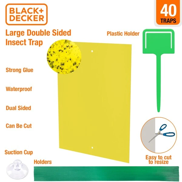 Black & Decker Fly Traps Dual Sided, 40 Pack Sticky Traps - Image 4