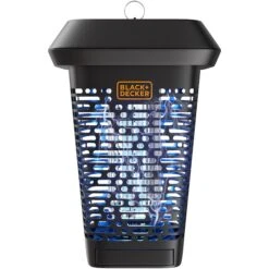 Black & Decker UV Bug Zapper, Catcher, & Killer: Flies, Mosquitoes, Gnats & Flying Pests, For Garden, Patio & More