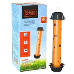 Black & Decker Indoors Outdoor Fly Traps, 4 Pack Sticky Tubes