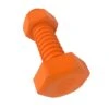 Black & Decker Bolt Bone Squeaker Hard Rubber Chew Toy For Dogs, 6.5 In, Orange