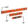 Black & Decker Level Set, 9 In., 12 In., 24 In., 3-Pack