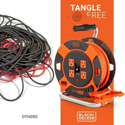 Black & Decker BLACK+DECKER 50' Cord Reel 14AWG 4 Outlets - Image 5